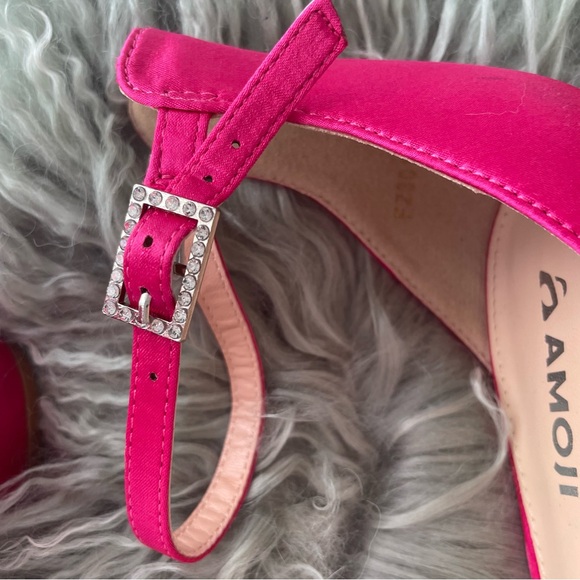 Hot Pink Heeled Sandals - Picture 6 of 8